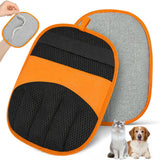 Electrostatic Pet Hair Remover Gloves Reusable Orange