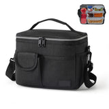 Insulated Lunch Bag Large Capacity with Adjustable Shoulder Strap Black