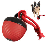 Squeaky Rolling Ball Dog Toy – Interactive Motion-Activated Chew Toy for Dogs Red