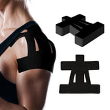 20PCS Precut Shoulder Kinesiology Tape – Elastic Sports Support Tape Black
