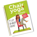 Chair Yoga 30 Day Spiral Book with Illustrated Seated Pose Guide Green