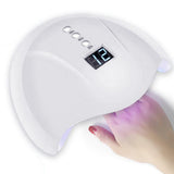 36W UV LED Nail Lamp with 3 Timer Settings for Home Use White