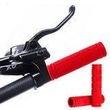 2PCS Bicycle Handlebar Grips – Rubber for MTB & BMX Red