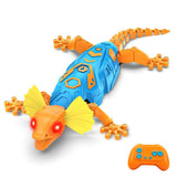 Remote Control Lizard Gecko Wall Crawler 9 Lighting Modes Toy Gift Orange