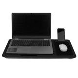 Laptop Lap Desk for Adults – Portable Laptop Desk with Mouse Pad and Phone Holder Black