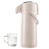 3L Stainless Steel Vacuum Insulated Water Dispenser Coffee Carafe for Hot Drinks Tea Liquid White