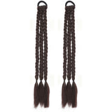 2PCS 45cm Three-Strand Braiding Hair for Wigs and Hair Extensions DIY Styling Black
