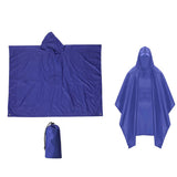3-in-1 Hooded Rain Poncho for Adult with Pocket, Waterproof Lightweight Blue