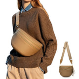 Oxford Cloth Large Capacity Crossbody Bag – Lightweight Shoulder Messenger Bag for Women Caramel