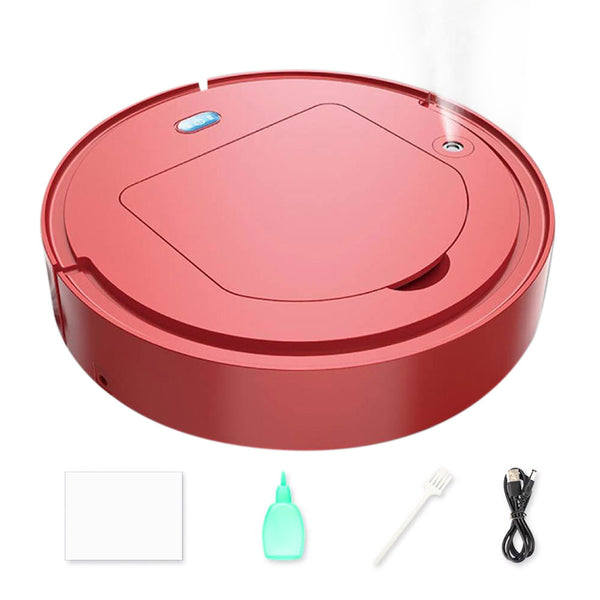 4‑in‑1 Smart Vacuum Cleaner Wireless Sweeping Robot with UV Cleaning Function Red