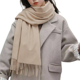 Mens Womens Oversize Polyester Blanket Shawl Wrap Solid Scarf Camel