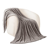 Soft & Fluffy Fleece Throw Blanket Perfect for Sofa Couch Chair Bed Living Room & Bedroom Gray