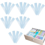 24Pcs Adjustable Clapboard Drawer Cabinet Divider Partition DIY Storage Organiser Blue