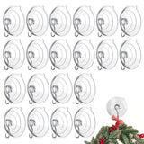20PCS Suction Cup Hooks Clear No Trace Reusable Removable for Tile Glass Window Medium