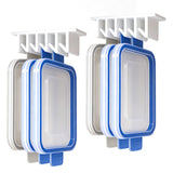 2 Pcs 5 Slot Under Shelf Lid Organizer Slide In for Kitchen Cabinet Storage White