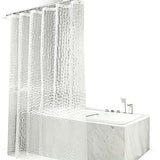 PEVA Shower Curtain Liner Heavy Liner 180x180cm with Rustproof Grommets and Hooks Style 2