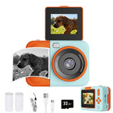 Instant Print Camera S11 48MP with 32GB Card for Boys Girls Blue