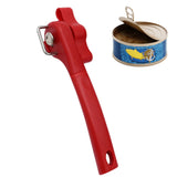 Smooth Edge Can Opener Manual Stainless Steel Secure Cut Lid Side Red
