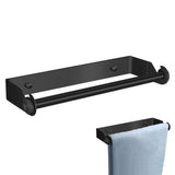 Under-Cabinet Stainless Steel Paper Towel Holder Wall-Mount Rack Organizer Black