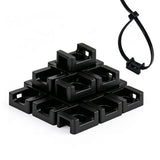 500 PCS Cable Tie Base Wire Clips Mounts for Wire Management Black