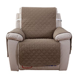 Recliner Chair Cover Couch Protector Slipcover with Elastic Straps Khaki
