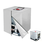 420D Oxford IBC Tank Cover for 1000L Water Storage with Zipper Silver