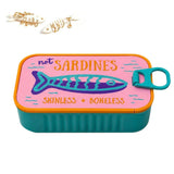 Sardine Shape Jewelry Box Small for Necklace and Earring Storage Dark Cyan