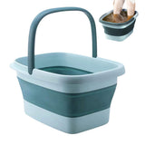 Collapsible Foot Bath Basin with Massage Acupoints Green