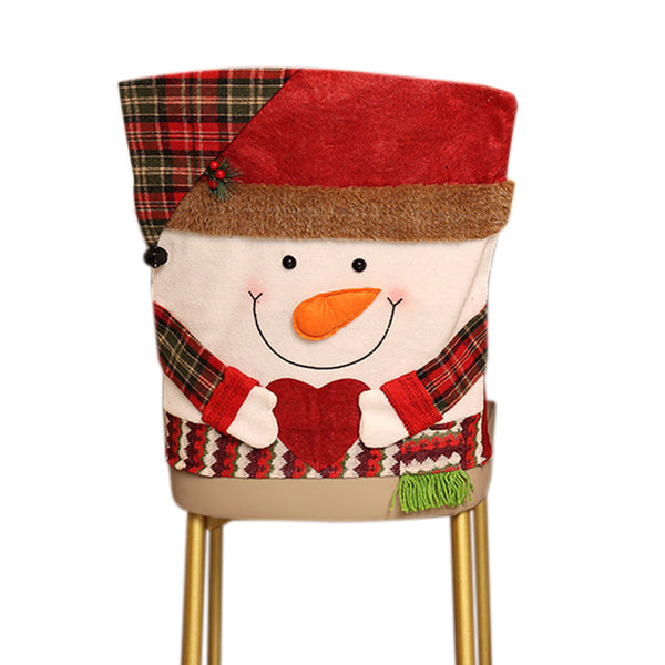 Christmas Chair Covers with Santa Hat – Holiday Dinner Party Decoration Style 2