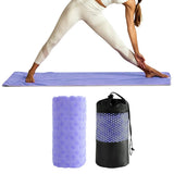 Non Slip Yoga Mat Towel Microfiber Mat Sized Yoga Towel for Hot Yoga Purple