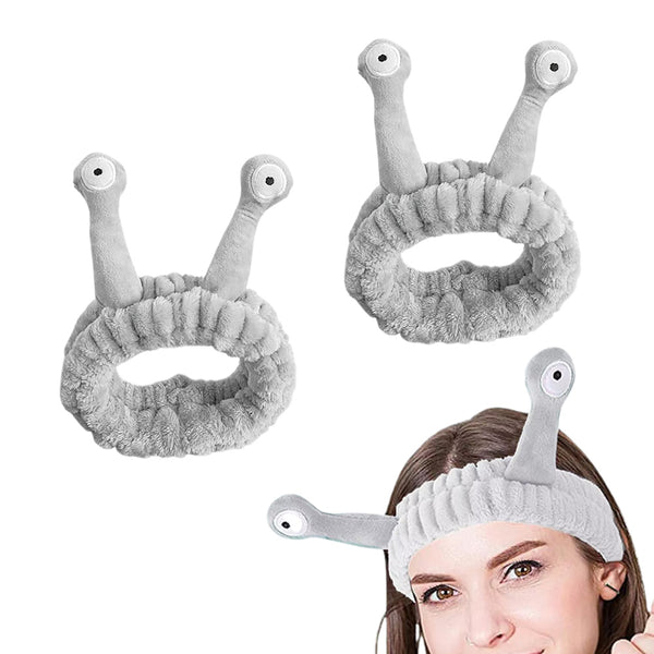 Face Wash Headband Snail Spa Makeup Hair Bands Cartoon Cute Elastic Headband Hair Accessories Grey