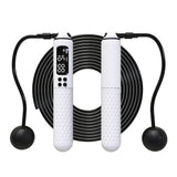 Smart Digital Jump Rope Set Accurately Skipping Rope Weighted Exercise Rope for Fitness Training White