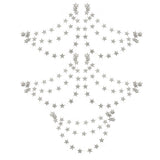 5 PCS 4m Thick Paper Star Garland Bunting Banners for Parties Weddings Silver