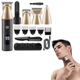 Electric Hair Clippers Kit Cordless Hair Trimmer for Body Facial Gold and Black