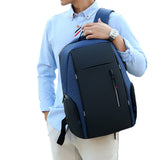 Travel Laptop Backpack with USB Charging Port – Fits 15.6 Inch Laptop School Bag Blue