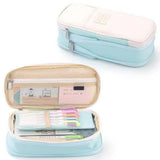 Large Capacity Pencil Case Student Teen Girls Boys Green