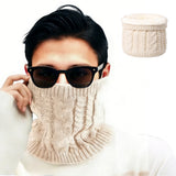 Thick Fleece Neck Warmer Winter Ski Gaiter for Men Women Beige