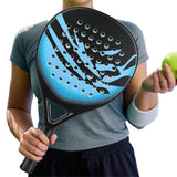 Carbon Fiber Paddle Tennis Racket with EVA Core & Carry Bag – Beach/Court Blue
