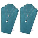 2Pcs Necklace Earring Jewelry Set Display Stand Foldable Rack for Home or Store Show Dark Green