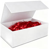 Foldable Cardboard Gift Box Easy Attach for Holiday Packaging White