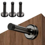 4 PCS No Drilling Door Stops Easy Installation with Strong Adhesive Tapes for Bottom Gray