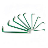 9Pc Hex Key Set with CRV Steel for Car and Motorcycle Repair Green