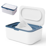 Refillable Wipes Dispenser Tissue Storage Case with Lid Blue