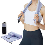 3Pcs Set Microfiber Beach Towels Quick-Dry Beach Swimming Towel for Travel Fitness Outdoor Activities Purple