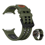 Silicone Watch Band Compatible With Samsung Galaxy Watch Ultra2 Ultra 2025 47mm Army Green