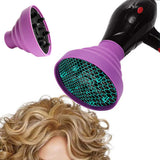 Universal Silicone Diffuser Foldable for Hair Dryer 4-5cm Nozzle Purple