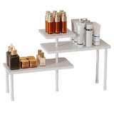 3 Tier Moveable Corner Shelf Organizer for Kitchen Bathroom White