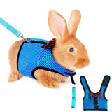 Rabbit Vest Harness Leash Lead Small Animal Pet Mesh Hamster Bunny Traction Rope Blue