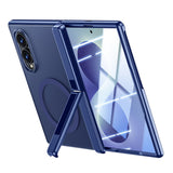Shock Resistant Phone Case Compatible With Galaxy Z Fold 8 with Screen Protector Blue