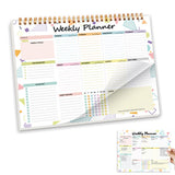 Weekly To Do List Notepad Undated Planner with 52 Sheets White